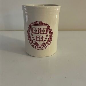 Harvard Ceramic Pencil Holder with Red Emblem